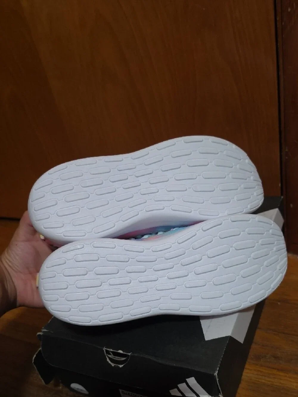 NWT adidas Kids LITERACER Adapt 7.0K Pastel Tie-Dye Sneakers - Size 6